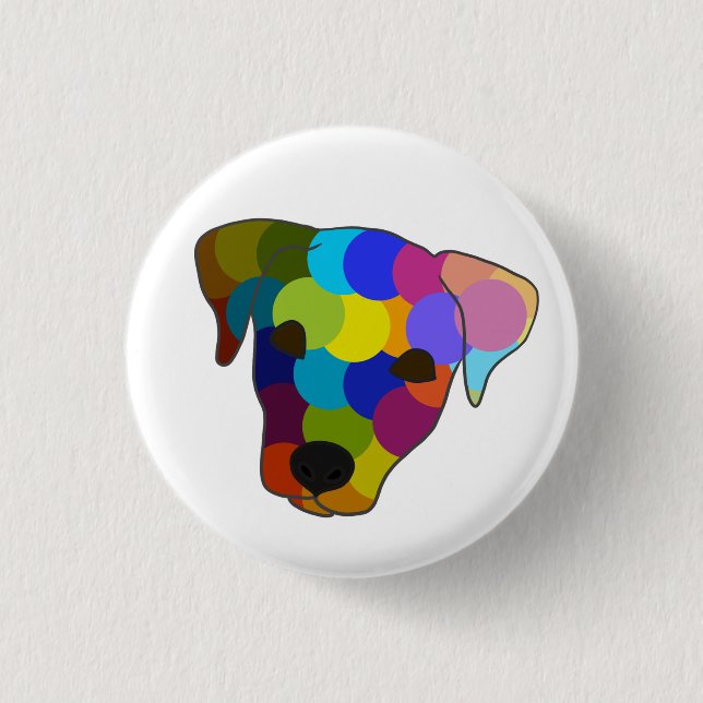 Bóton Redondo 2.54cm Meia-noite (Frente)