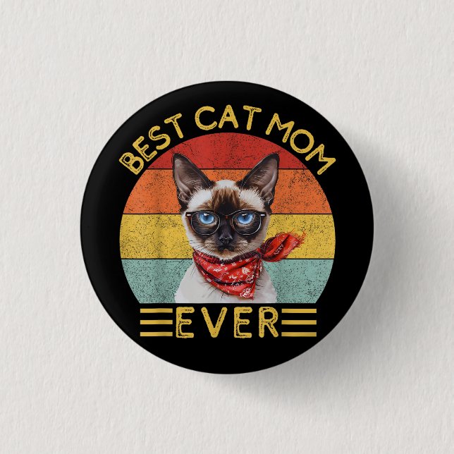 Bóton Redondo 2.54cm Melhor Mãe De Gato (Frente)