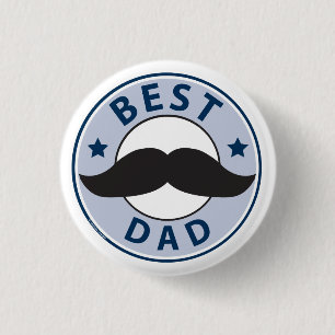 Bóton Redondo 2.54cm Melhor Pai para o bigode do Dia de os pais
