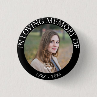 Bóton Redondo 2.54cm Memorial de Fotografias Personalizado