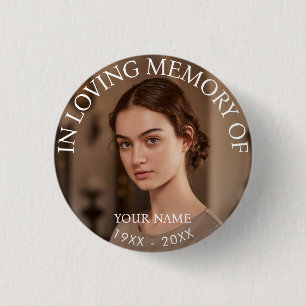 Bóton Redondo 2.54cm Memorial de Fotografias Personalizado