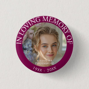 Bóton Redondo 2.54cm Memorial de Fotografias Personalizado