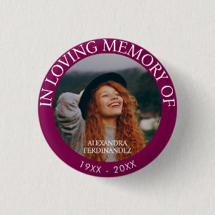 Bóton Redondo 2.54cm Memorial de Fotografias Personalizado