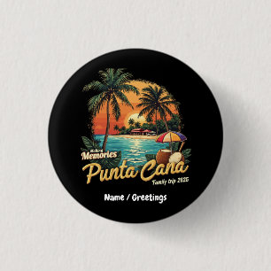 Bóton Redondo 2.54cm Memórias de fazeres da Família Punta Cana Trip 202
