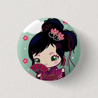 Bóton Redondo 2.54cm Menina Ayaka de Harajuku