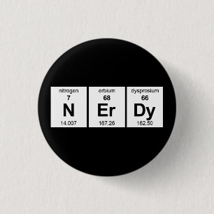 Bóton Redondo 2.54cm Mesa periódica NErDy