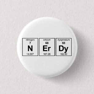 Bóton Redondo 2.54cm Mesa periódica NErDy