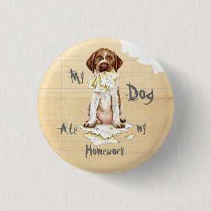 Bóton Redondo 2.54cm Meu GWP Comeu Meu Trabalho De Casa