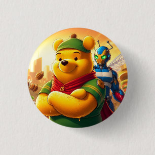 Bóton Redondo 2.54cm Meu Herói Academia Winnie o Pooh 1