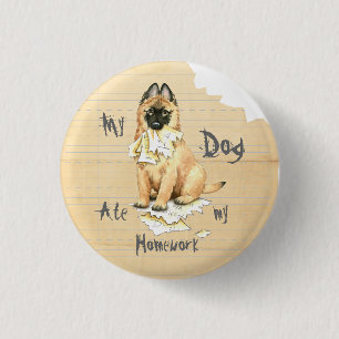 Bóton Redondo 2.54cm Meu Tervuren Comeu Meu Trabalho De Casa
