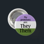 Bóton Redondo 2.54cm Meus pronomes são: Eles - bandeira do gênero<br><div class="desc">Meus pronomes são: Eles - bandeira do gênero</div>