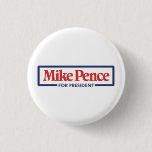 Bóton Redondo 2.54cm Mike Pence para o Presidente 2024