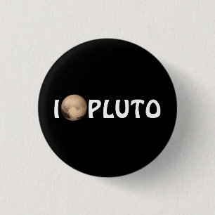 Bóton Redondo 2.54cm Mim botão novo do horizonte de Pluto do coração