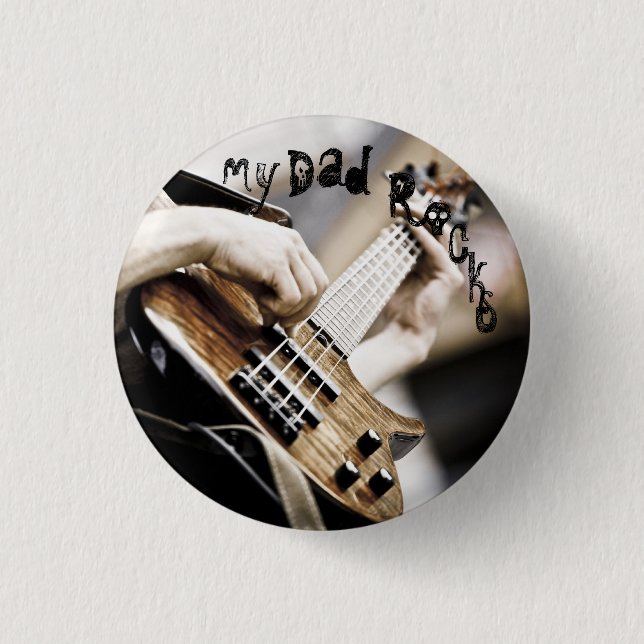 Bóton Redondo 2.54cm Minhas rochas do pai (Frente)