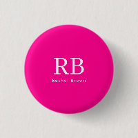 Minialista Feminina Elegante Monograma Rosa Quente