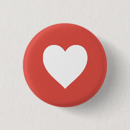 Bóton Redondo 2.54cm Minimalist Heart Icon – Simple Love Symbol Design