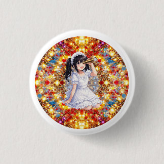 Bóton Redondo 2.54cm Mirabella in Golden Glow – Kaleidoscope Mandala