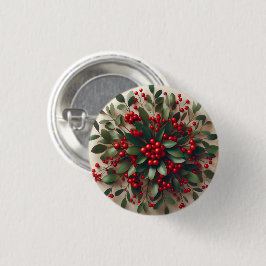 Bóton Redondo 2.54cm Mistletoe Button