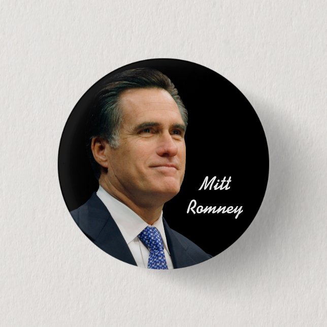 Bóton Redondo 2.54cm Mitt Romney (Frente)