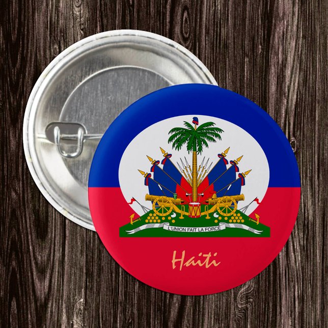Bóton Redondo 2.54cm Moda Haitiana Flag & Haiti, viagem / esportes (Criador carregado)
