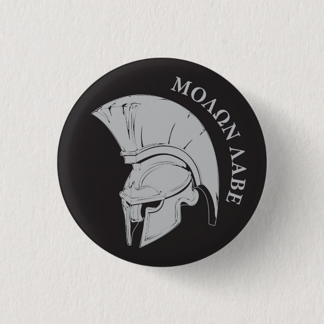 Bóton Redondo 2.54cm Molon Labe, vem tomá-los! Vers02 (Frente)