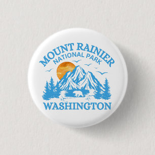 Bóton Redondo 2.54cm monte rainier national park Men's Basic T-Shirt
