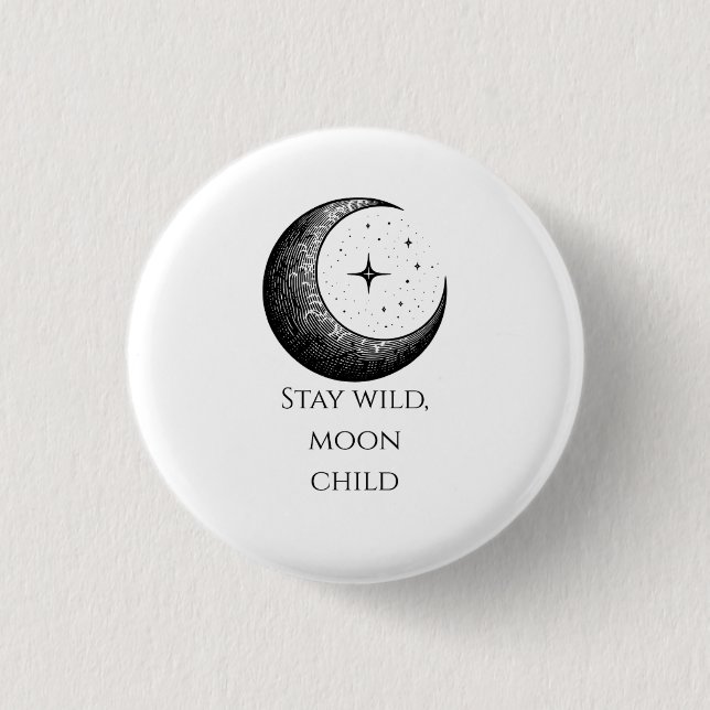 Bóton Redondo 2.54cm Moon Child Pin (Frente)