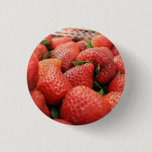 Bóton Redondo 2.54cm Morangos
