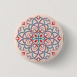 Bóton Redondo 2.54cm Mosaico andaluz marroquino