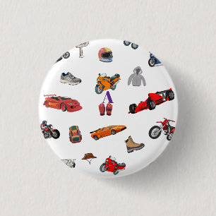 Bóton Redondo 2.54cm Motores Personalizados & Padrão de Corrida Ping Po