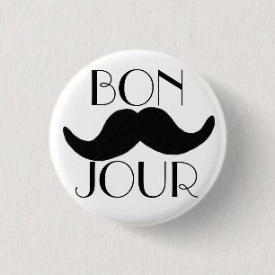 Bóton Redondo 2.54cm Moustache de BONJOUR