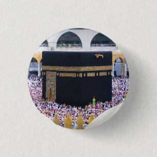 Bóton Redondo 2.54cm Muçulmano Hajj Mubarak Santa Kaaba Meca Arábia Sau