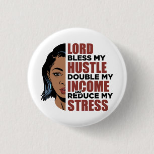 Bóton Redondo 2.54cm Mulheres negras de melanina afro-americana