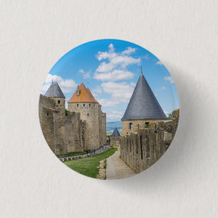 Bóton Redondo 2.54cm Muros medievais de Carcassonne