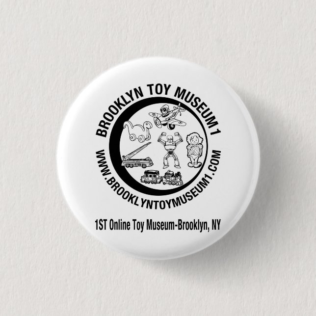 BÓTON REDONDO 2.54CM MUSEU 1 DO BRINQUEDO DE BROOKLYN (Frente)