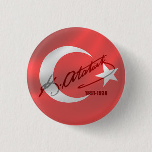 Bóton Redondo 2.54cm Mustafa Kemal Ataturk