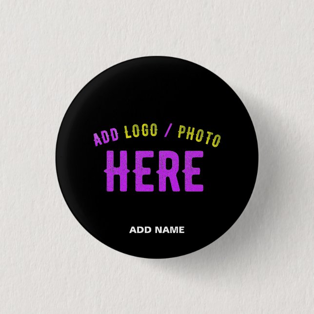 BÓTON REDONDO 2.54CM NA MODA MODERNO PERSONALIZÁVEL NEGRO VERIFICADO CO (Frente)