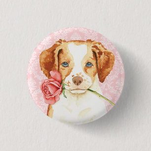 Bóton Redondo 2.54cm Namorados Rosa Brittany