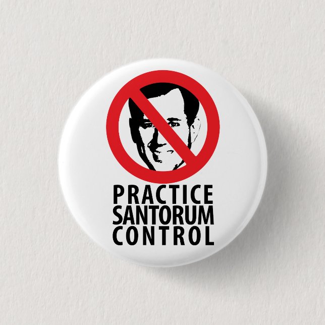 Bóton Redondo 2.54cm Não rick Santorum em 2012 (Frente)