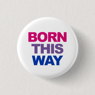 Bóton Redondo 2.54cm Nascer This Way Bi Bisexual
