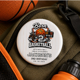 Bóton Redondo 2.54cm Nascido para o Basquete Tema Esportivo para 2º A