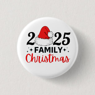 Bóton Redondo 2.54cm Natal em Família de 2025