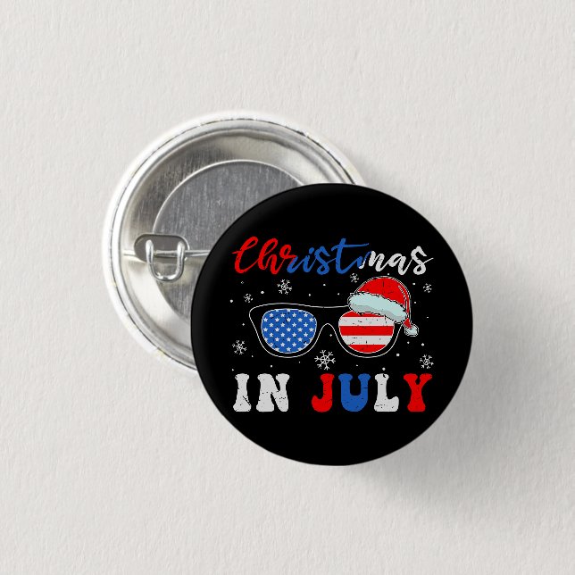 Bóton Redondo 2.54cm "Natal em julho" - Óculos Sunitas Patrióticos (Frente & Verso)