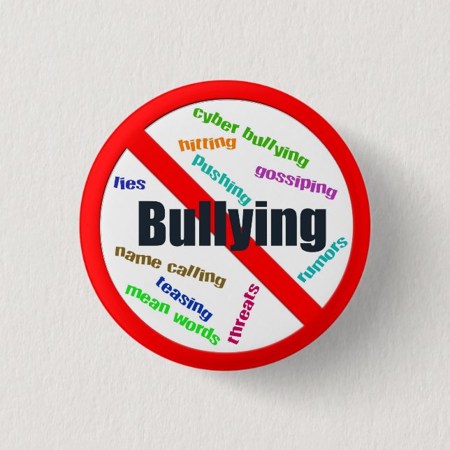 Bóton Redondo 2.54cm Nenhum botão tiranizando (Frente)