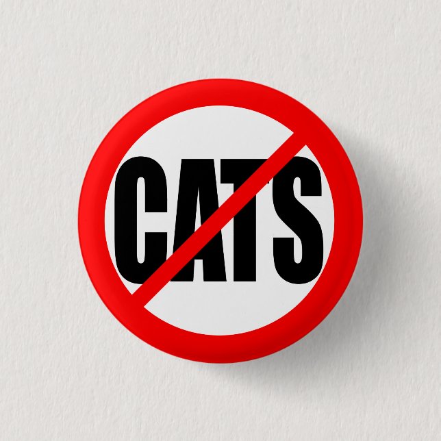 BÓTON REDONDO 2.54CM "NENHUM GATO " (Frente)
