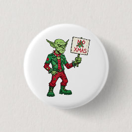 Bóton Redondo 2.54cm Nenhum Natal – Estilo Alien Rebelde