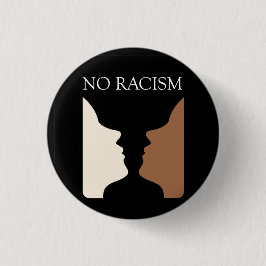 Bóton Redondo 2.54cm Nenhum racismo com vaso dos rubins