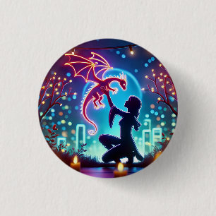 Bóton Redondo 2.54cm  neon dragon trainer