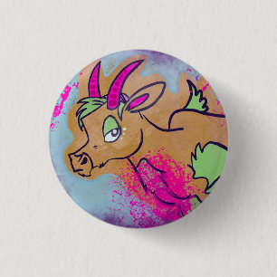 Bóton Redondo 2.54cm Neon Goat