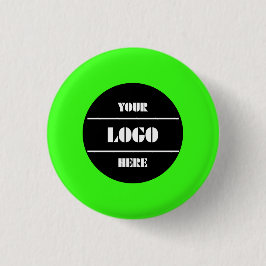 Bóton Redondo 2.54cm Neon Green Customizable Solid Round Button Pin